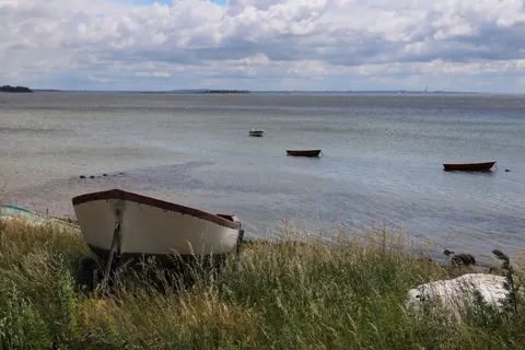 Boat at Sea 4K Wallpaper · ocean · 3840×2560