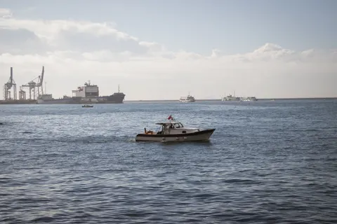 Boat at Sea 4K Wallpaper · ocean · 3840×2560