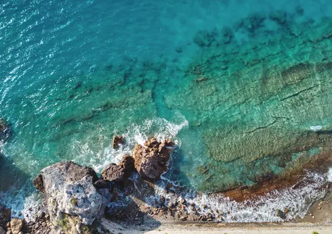 خلفية ساحل فيروزي بدقة 4K · ocean · 3840×2715