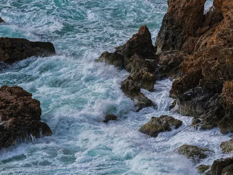 Türkisfarbene Küste 4K Hintergrundbild · ocean · 3840×2880