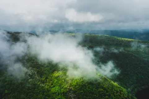 Foggy Valley 4K Wallpaper · mountains · 3840×2560