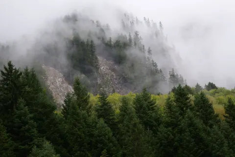 Foggy Valley 4K Wallpaper · mountains · 3840×2560