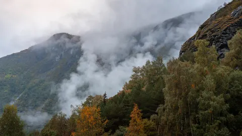 Foggy Valley 4K Wallpaper · mountains · 3840×2160