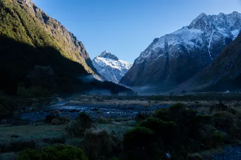 Foggy Valley 4K Wallpaper · mountains · 3840×2560