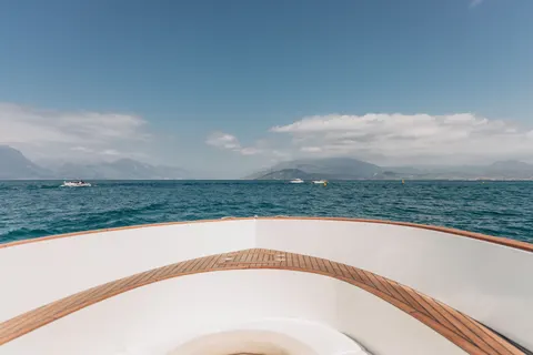Boat at Sea 4K Wallpaper · ocean · 3840×2560