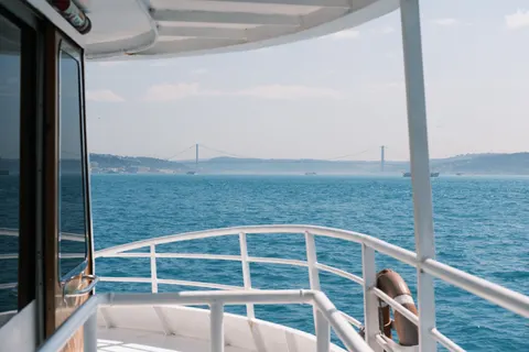 Boat at Sea 4K Wallpaper · ocean · 3840×2560