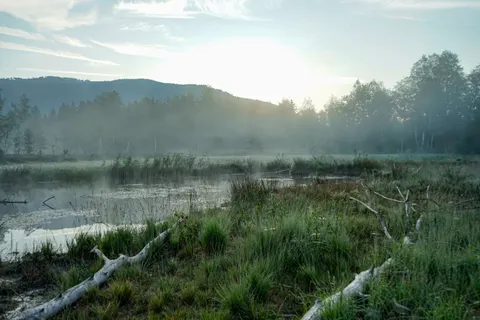 薄雾山湖 4K壁纸 · nature · 3840×2560