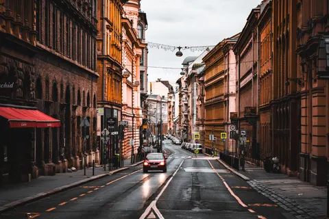 Old Town Street 4K Wallpaper · architecture · 3840×2560