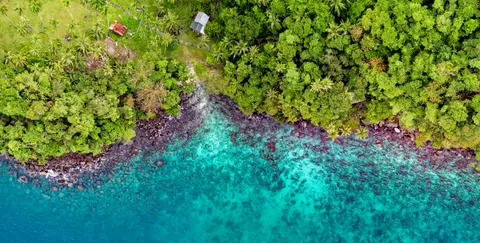 Wallpaper Laguna Pulau 4K · ocean · 3840×1950
