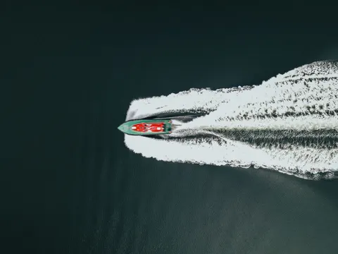 Boat at Sea 4K Wallpaper · ocean · 3840×2880
