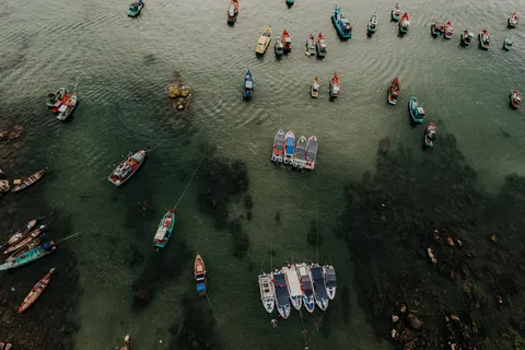 Boat at Sea 4K Wallpaper · ocean · 3840×2563