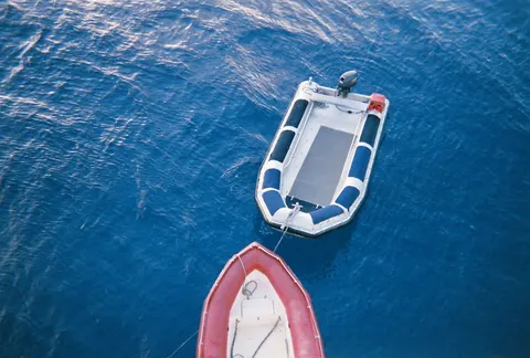 Boat at Sea 4K Wallpaper · ocean · 3840×2594