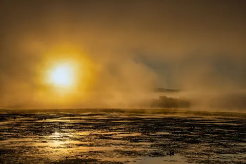 안개 낀 산호수 4K 배경화면 · nature · 3840×2560