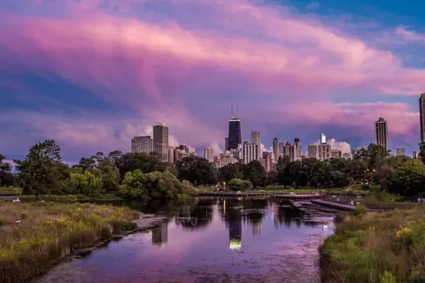Skyline van Chicago 4K-achtergrond · city · 3840×2560