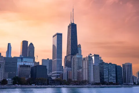 Chicago Silueti 4K Duvar Kağıdı · city · 3840×2561